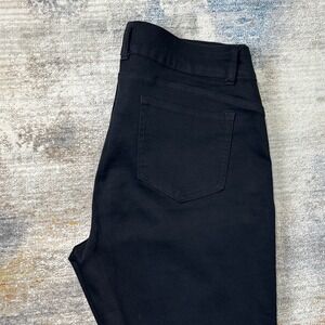 Womens Plus Size 22 Black Skinny Jeans Stretch High Rise Pull On Comfort